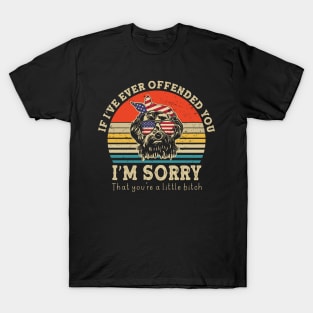 If I’ve Ever Offended You I’m Sorry Vintage Goldendoodle T-Shirt